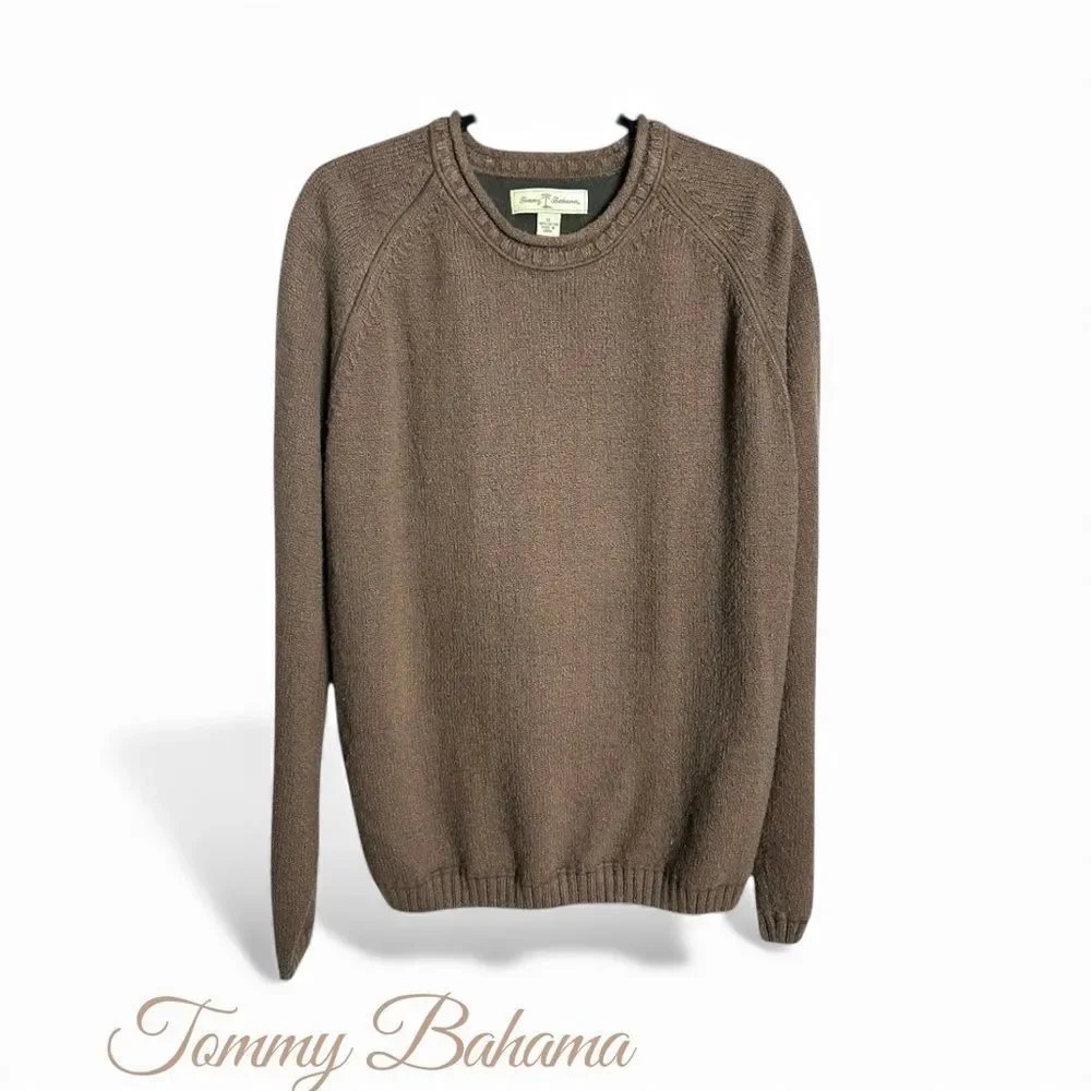 Tommy Bahama Men's Crewneck Sweater in Warm Brown